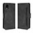 Custodia Portafoglio In Pelle Cover con Supporto BY3 per Samsung Galaxy A22 5G SC-56B Nero