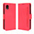 Custodia Portafoglio In Pelle Cover con Supporto BY3 per Samsung Galaxy A22 5G SC-56B Rosso