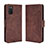 Custodia Portafoglio In Pelle Cover con Supporto BY3 per Samsung Galaxy F02S SM-E025F Marrone