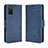 Custodia Portafoglio In Pelle Cover con Supporto BY3 per Samsung Galaxy M02s Blu