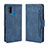 Custodia Portafoglio In Pelle Cover con Supporto BY3 per Samsung Galaxy M21 Blu