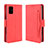 Custodia Portafoglio In Pelle Cover con Supporto BY3 per Samsung Galaxy M51 Rosso