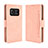 Custodia Portafoglio In Pelle Cover con Supporto BY3 per Sharp Aquos R6 Rosa