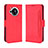Custodia Portafoglio In Pelle Cover con Supporto BY3 per Sharp Aquos R7s Rosso
