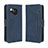 Custodia Portafoglio In Pelle Cover con Supporto BY3 per Sharp Aquos R8 Blu