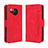 Custodia Portafoglio In Pelle Cover con Supporto BY3 per Sharp Aquos R8 Rosso