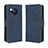 Custodia Portafoglio In Pelle Cover con Supporto BY3 per Sharp Aquos R8s Blu