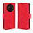 Custodia Portafoglio In Pelle Cover con Supporto BY3 per Sharp Aquos R8s Pro Rosso