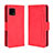 Custodia Portafoglio In Pelle Cover con Supporto BY3 per Sharp Aquos Sense4 Basic Rosso