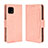 Custodia Portafoglio In Pelle Cover con Supporto BY3 per Sharp Aquos Sense4 Rosa