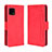 Custodia Portafoglio In Pelle Cover con Supporto BY3 per Sharp Aquos Sense4 Rosso