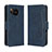 Custodia Portafoglio In Pelle Cover con Supporto BY3 per Sharp Aquos Sense7 Blu