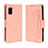 Custodia Portafoglio In Pelle Cover con Supporto BY3 per Sharp Aquos wish Rosa