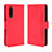 Custodia Portafoglio In Pelle Cover con Supporto BY3 per Sharp Aquos Zero5G basic Rosso