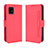 Custodia Portafoglio In Pelle Cover con Supporto BY3 per Sharp Aquos Zero6 Rosso