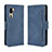 Custodia Portafoglio In Pelle Cover con Supporto BY3 per Sharp Simple Sumaho 5 Blu