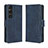 Custodia Portafoglio In Pelle Cover con Supporto BY3 per Sony Xperia 1 V Blu