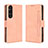 Custodia Portafoglio In Pelle Cover con Supporto BY3 per Sony Xperia 1 V Rosa