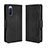 Custodia Portafoglio In Pelle Cover con Supporto BY3 per Sony Xperia 10 III Nero