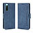 Custodia Portafoglio In Pelle Cover con Supporto BY3 per Sony Xperia 10 IV SO-52C Blu