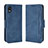 Custodia Portafoglio In Pelle Cover con Supporto BY3 per Sony Xperia Ace III SOG08 Blu