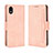 Custodia Portafoglio In Pelle Cover con Supporto BY3 per Sony Xperia Ace III SOG08 Rosa