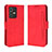 Custodia Portafoglio In Pelle Cover con Supporto BY3 per Vivo V23 5G Rosso