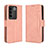 Custodia Portafoglio In Pelle Cover con Supporto BY3 per Vivo V27 Pro 5G Rosa