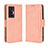 Custodia Portafoglio In Pelle Cover con Supporto BY3 per Vivo X70 Pro 5G Rosa