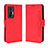 Custodia Portafoglio In Pelle Cover con Supporto BY3 per Vivo X70t Rosso