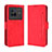 Custodia Portafoglio In Pelle Cover con Supporto BY3 per Vivo X80 5G Rosso