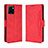 Custodia Portafoglio In Pelle Cover con Supporto BY3 per Vivo Y01 Rosso