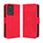Custodia Portafoglio In Pelle Cover con Supporto BY3 per Vivo Y02 Rosso