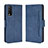 Custodia Portafoglio In Pelle Cover con Supporto BY3 per Vivo Y20 Blu