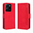 Custodia Portafoglio In Pelle Cover con Supporto BY3 per Vivo Y35 4G Rosso