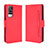 Custodia Portafoglio In Pelle Cover con Supporto BY3 per Vivo Y53s 4G Rosso