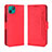 Custodia Portafoglio In Pelle Cover con Supporto BY3 per Wiko T10 Rosso