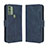 Custodia Portafoglio In Pelle Cover con Supporto BY3 per Wiko Voix Blu