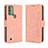 Custodia Portafoglio In Pelle Cover con Supporto BY3 per Wiko Voix Rosa