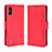 Custodia Portafoglio In Pelle Cover con Supporto BY3 per Wiko Y81 Rosso