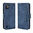 Custodia Portafoglio In Pelle Cover con Supporto BY3 per Wiko Y82 Blu