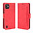 Custodia Portafoglio In Pelle Cover con Supporto BY3 per Wiko Y82 Rosso