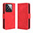 Custodia Portafoglio In Pelle Cover con Supporto BY3 per Xiaomi Mi 14 5G Rosso