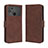 Custodia Portafoglio In Pelle Cover con Supporto BY3 per Xiaomi Poco C40 Marrone