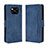 Custodia Portafoglio In Pelle Cover con Supporto BY3 per Xiaomi Poco X3 Blu
