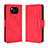 Custodia Portafoglio In Pelle Cover con Supporto BY3 per Xiaomi Poco X3 Rosso