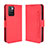 Custodia Portafoglio In Pelle Cover con Supporto BY3 per Xiaomi Redmi 10 4G Rosso