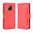 Custodia Portafoglio In Pelle Cover con Supporto BY3 per Xiaomi Redmi 10X Pro 5G Rosso