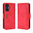 Custodia Portafoglio In Pelle Cover con Supporto BY3 per Xiaomi Redmi K50 Gaming 5G Rosso