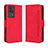 Custodia Portafoglio In Pelle Cover con Supporto BY3 per Xiaomi Redmi K60E 5G Rosso